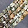 Riolite Naturale in Perline Forma Rettangolare Piatto Sfaccettato Foro Passante 15X20mm