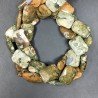 Riolite Naturale in Perline Forma Rettangolare Piatto Sfaccettato Foro Passante 15X20mm