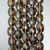 Quarzo Birra Idrotermale in Perline Forma Ovale Piatto Sfaccettato Foro Passante 12X16mm