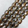 Quarzo Birra Idrotermale in Perline Forma Ovale Piatto Sfaccettato Foro Passante 12X16mm