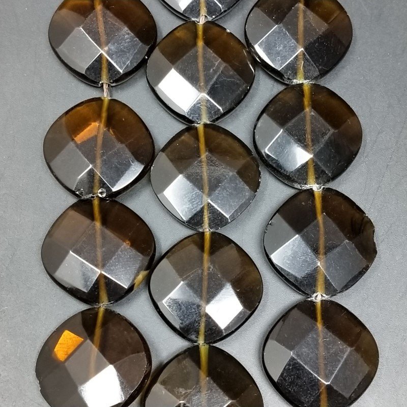 Quarzo Birra Idrotermale in Perline Forma Rombo Piatto Sfaccettato Foro Diagonale 24mm