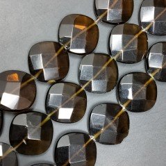 Quarzo Birra Idrotermale in Perline Forma Rombo Piatto Sfaccettato Foro Diagonale 24mm