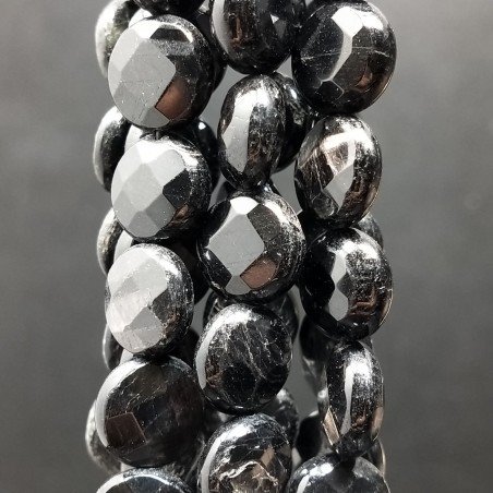 Tormalina Nera (A) Tondo Piatto Sfaccettato 10mm