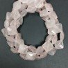 Quarzo Rosa Naturale Perline Forma Quadrato Piatto Sfaccettato Foro Diagonale 12mm