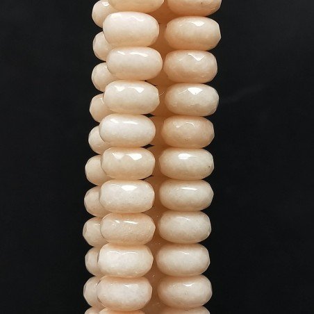 Giada Rosa in Perline Forma Rondelle Sfaccettato Foro Passante 10mm