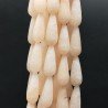 Giada Rosa in Perline Forma Goccia Tondo Sfaccettato Foro Passante 20x8mm