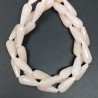 Giada Rosa in Perline Forma Goccia Tondo Sfaccettato Foro Passante 20x8mm