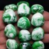 Resina Ambra Verde in Perline Forma Triangolo Piatto Liscio Foro Passante 18x19mm