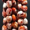 Resina Ambra Rosso in Perline Forma Triangolo Piatto Liscio Foro Passante 18x19mm