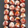 Resina Ambra Rosso in Perline Forma Triangolo Piatto Liscio Foro Passante 18x19mm