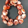 Resina Ambra Rosso in Perline Forma Triangolo Piatto Liscio Foro Passante 18x19mm