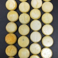 Corallo Bamboo Spugna Limone Tondo Piatto Liscio 20mm