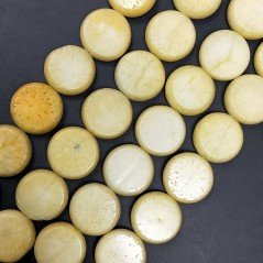 Corallo Bamboo Spugna Limone Tondo Piatto Liscio 20mm