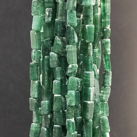 Avventurina Verde Perline Forma Tubetti Liscio 4X8mm