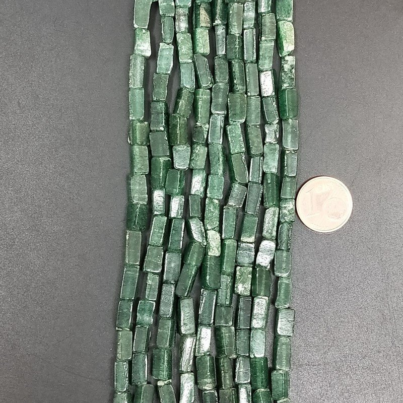 Avventurina Verde Perline Forma Tubetti Liscio 4X8mm