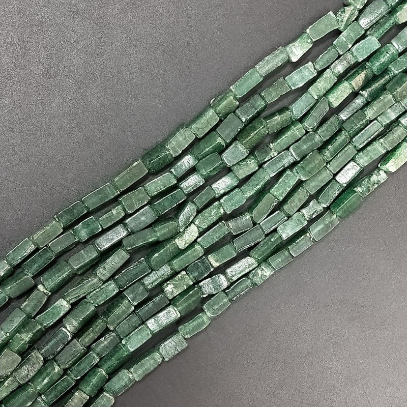 Avventurina Verde Perline Forma Tubetti Liscio 4X8mm