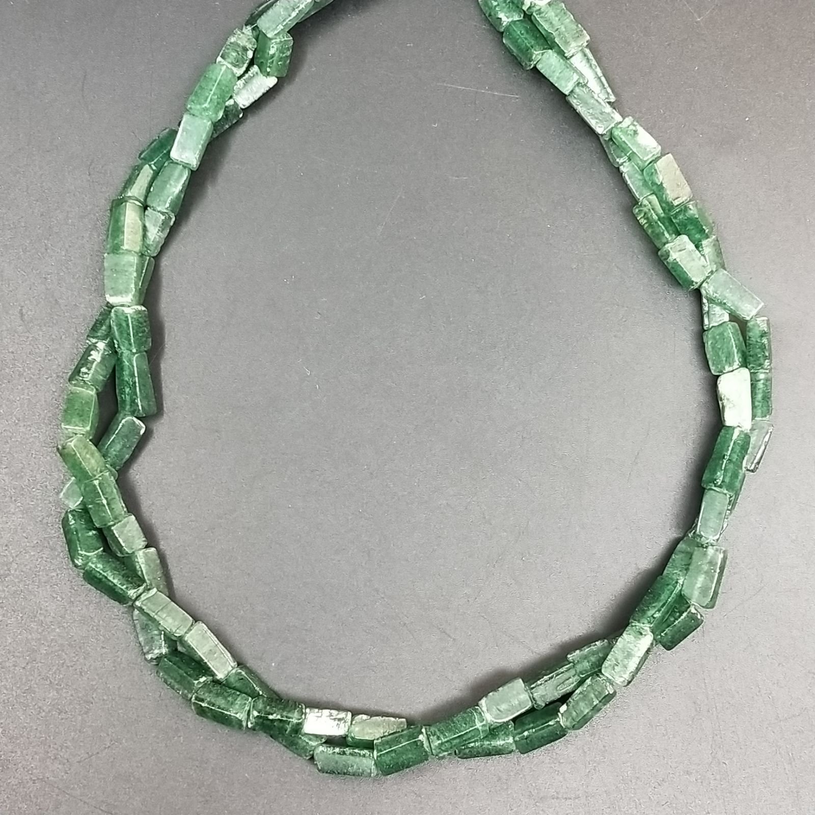 Avventurina Verde Perline Forma Tubetti Liscio 4X8mm