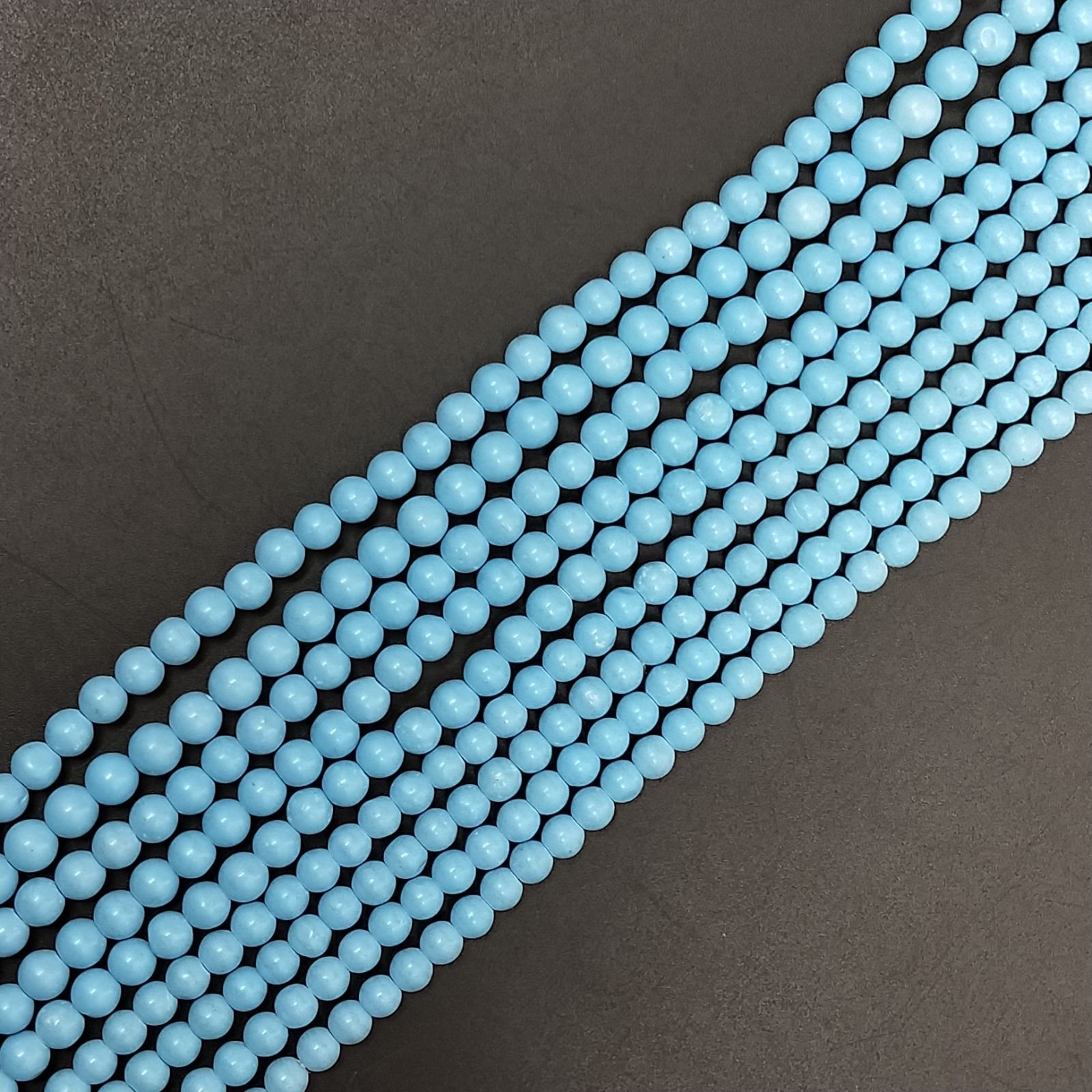 Pasta Di Turchese Perline Forma Tondo Liscio 3-4mm