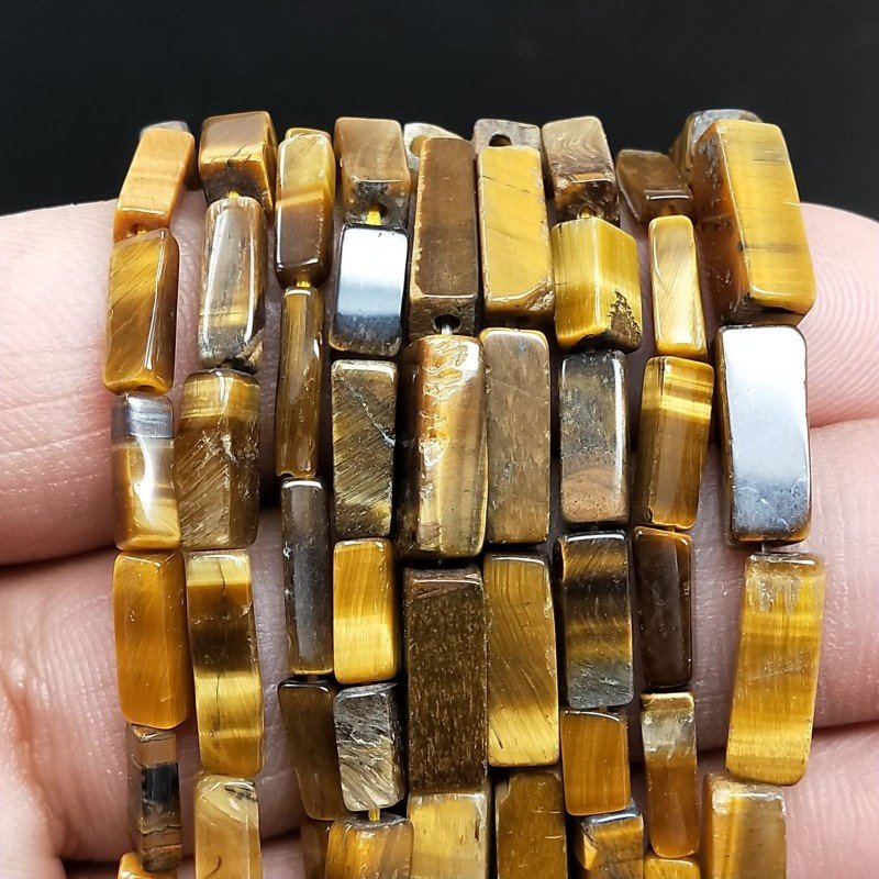 Occhio di Tigre Mokaite Perline Forma Tubetti Liscio Irregolari