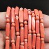 Pasta di corallo tubetti con perline lisci 3-4X14-17mm