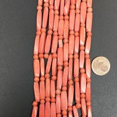 Pasta di corallo tubetti con perline lisci 3-4X14-17mm