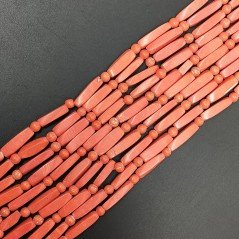 Pasta di corallo tubetti con perline lisci 3-4X14-17mm