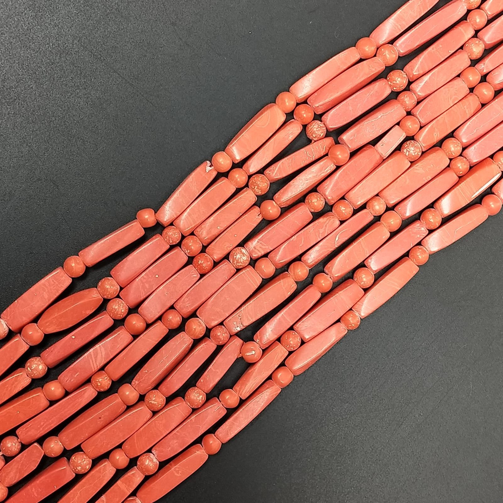 Pasta di corallo tubetti con perline lisci 3-4X14-17mm