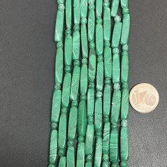 Pasta di malachite tubetti con perline lisci 3-4X14-17mm