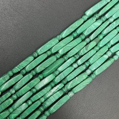Pasta di malachite tubetti con perline lisci 3-4X14-17mm