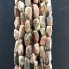 Unakite Mokaite Perline Forma Tubetti Liscio Lavorati 04X10mm