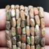 Unakite Mokaite Perline Forma Tubetti Liscio Lavorati 04X10mm