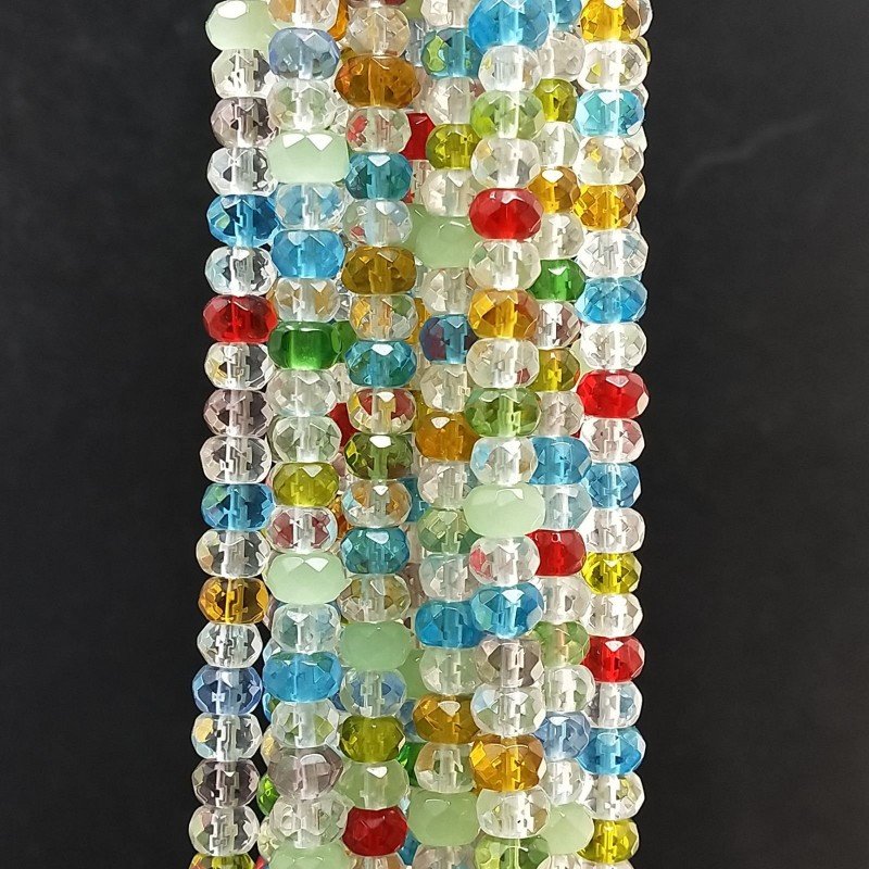 Cristallo multicolore rondelle sfaccettate 6mm
