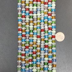 Cristallo multicolore rondelle sfaccettate 6mm