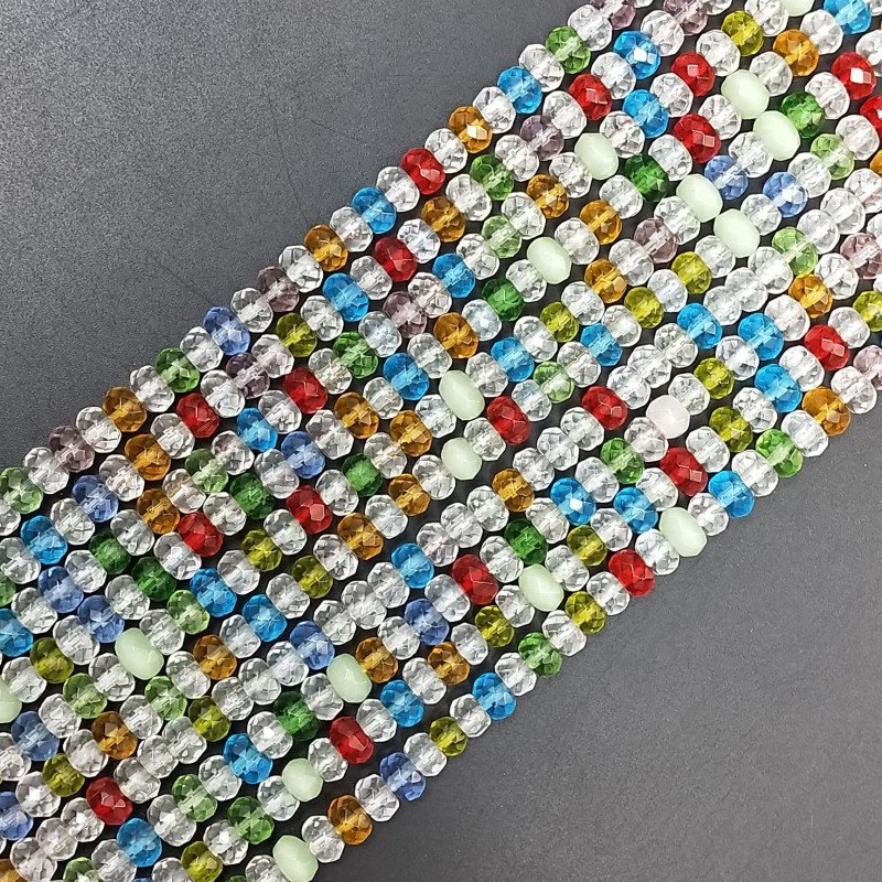 Cristallo multicolore rondelle sfaccettate 6mm