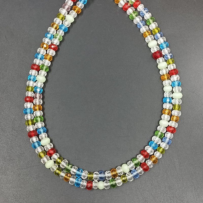 Cristallo multicolore rondelle sfaccettate 6mm