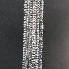 Cristallo argento rondelle sfaccettate 4mm