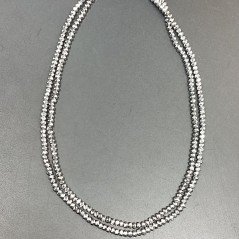 Cristallo argento rondelle sfaccettate 4mm
