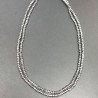 Cristallo argento rondelle sfaccettate 4mm