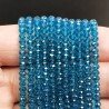 Cristallo verdeacqua trasparente rondelle sfaccettate 4mm