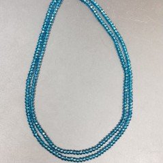 Cristallo verdeacqua trasparente rondelle sfaccettate 4mm
