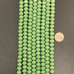 Cristallo verde opaco rondelle sfaccettate 8mm