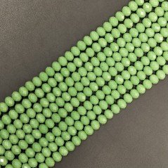 Cristallo verde opaco rondelle sfaccettate 8mm