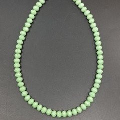 Cristallo verde opaco rondelle sfaccettate 8mm
