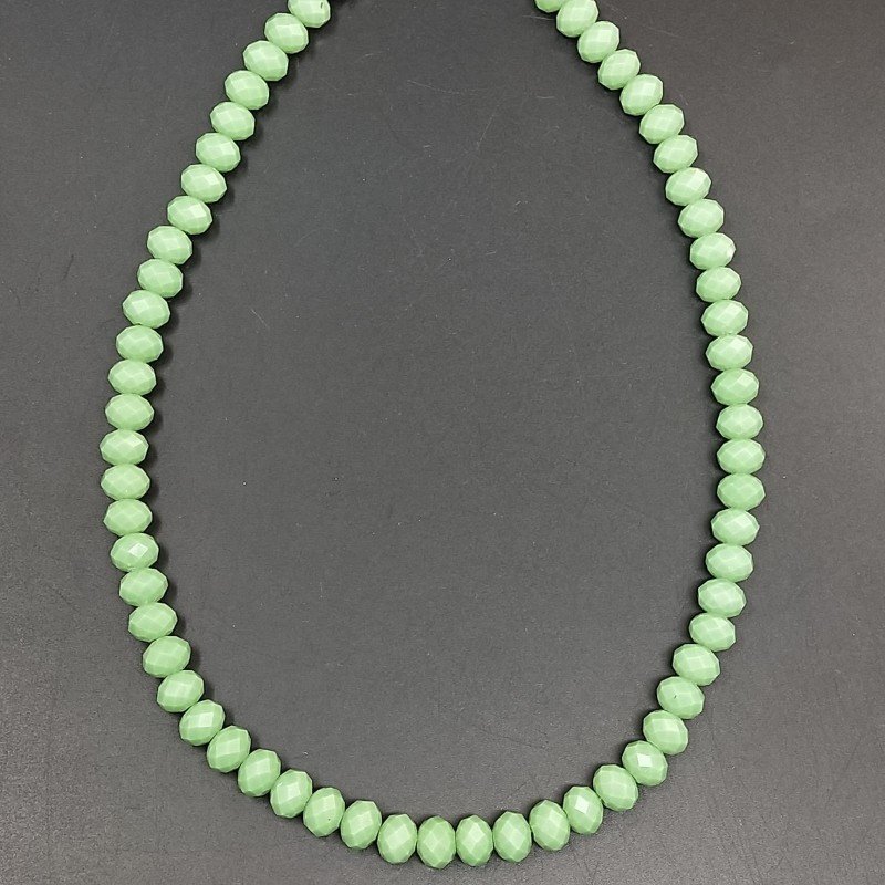 Cristallo verde opaco rondelle sfaccettate 8mm