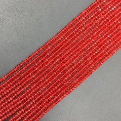 Cristallo rosso chiaro trasparente rondelle sfaccettate 4mm