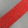 Cristallo rosso chiaro trasparente rondelle sfaccettate 4mm