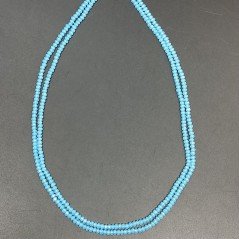 Cristallo azzurro opaco rondelle sfaccettate 3mm