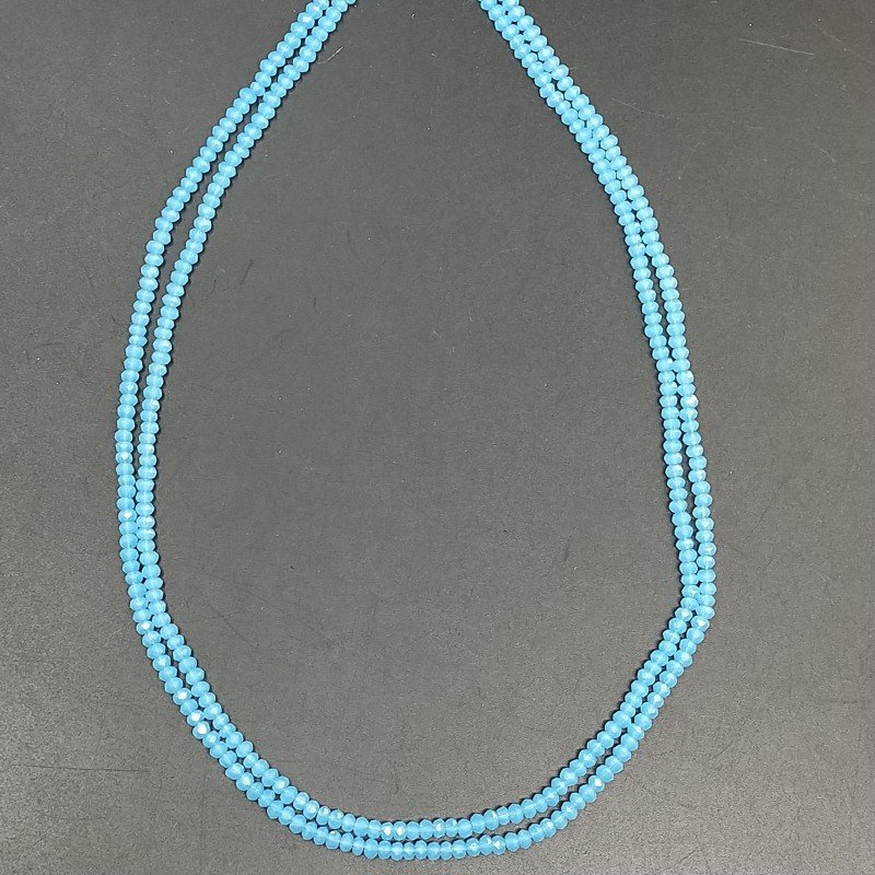 Cristallo azzurro opaco rondelle sfaccettate 3mm
