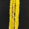 Cristallo giallo opaco rondelle sfaccettate 4mm