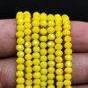 Cristallo giallo opaco rondelle sfaccettate 4mm